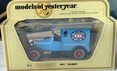 Matchbox Models of Yesteryear Y-5 Talbot Van Nestles Milk. Mint. NRFB. - Image 1 of 4