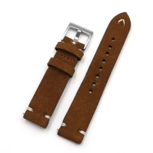 18 mm 20 mm 22 mm Schnellverschluss Wildleder Leder Uhrenarmband Armband - Braun - Bild 1 von 13