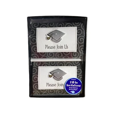 Graduation Party Invitations 50 Count w Envelopes Celebration Fill-In Info NEW - Image 1 of 4