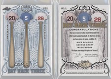 2021 Leaf Lumber Bat Rack 3 Relics Platinum /6 Mike Schmidt George Brett HOF