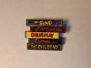 PIN - Horror Movies, VHS Stack - The Thing, Evil Dead, Return of the Living Dead - Picture 1 of 2