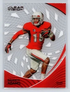 2023 Panini Draft Picks DAVANTE ADAMS #21 Clear Vision  Red – /149 FRESNO STATE - Picture 1 of 2