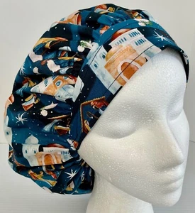 Christmas Nativity Scrub Cap Small Bouffant Medical Surgery Hat - Picture 1 of 4