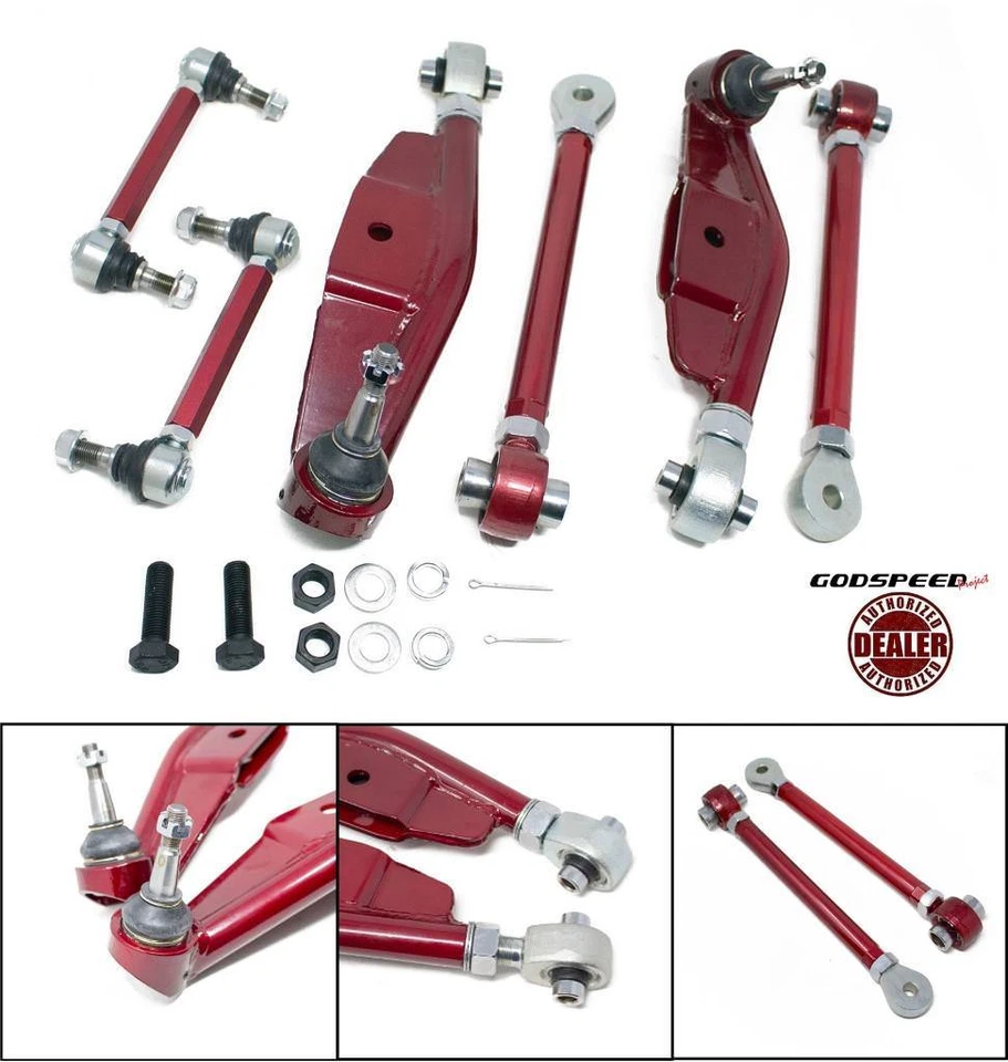 GODSPEED FRONT LOWER CONTROL ARMS + HIGH ANGLE TENSION RODS FOR 12-UP SUBARU BRZ - Изображение 1 из 4