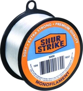 Shur Strike Fishing Line 3000-15 Bulk Mono 1/8lb Spool 15lb 400yd - Picture 1 of 1