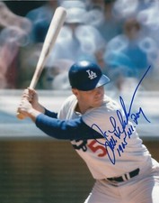 Signed  8x10 JIM LEFEBVRE ROY 65 Los Angeles Dodgers Autographed photo - COA 