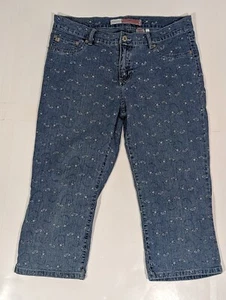 Buffalo David Bitton Womens Jeans Size W 32 L 19, Capri, Flower Embroidered - Picture 1 of 5