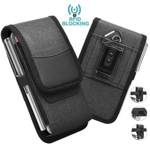 Funda de nailon para teléfono móvil, con clip para cintura y tarjetero para hom - Foto 1 di 10