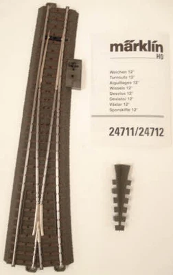 Interruptor de 2 vías Marklin 24711 HO izquierda radio ancho C Foto 1 de 2