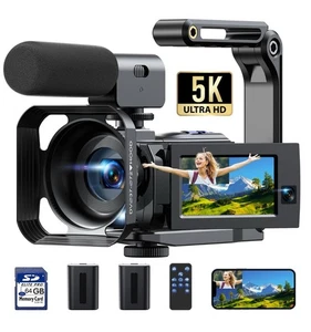 ✅5K Video Camera Camcorder WiFi 56MP Vlogging Camera for YouTube with Mic - Picture 1 of 10