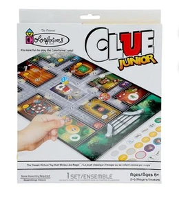 Colorforms Clue Junior Travel Paperboard Classic Board Game - Picture 1 of 1