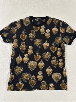Camiseta Dolce and Gabbana Oro Sagrado Corazón Estampado Completo Talla 52 (US-L) Foto 1 de 4