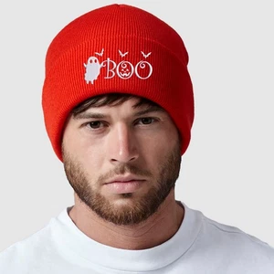 Bestickte Boo Halloween Original Bündchen Beanie Mütze lustig Trick or Treat Mütze - Bild 1 von 15