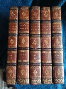 The Works of Robert Burns , James Currie  in 4 Vo + Reliques by  R H Cromek (25) - Bild 1 von 15