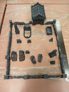Cimitero dipinto, tombe scenario stampato in 3d terreno 25-32 mm Wargaming Fantasy  - Foto 1 di 9