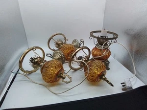 Vintage Arts & Crafts Ceiling Light, 2 Sconces & Table Lamp c1950s. VGC - Picture 1 of 7