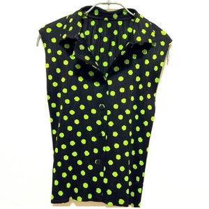 Camicetta Issey Miyake PLEATS PLEASE maniche corte a pois nero giallo verde - Foto 1 di 5