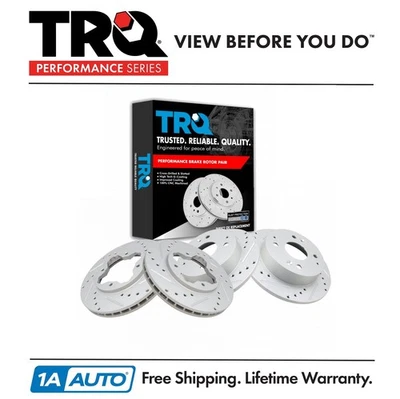 TRQ Front and Rear Brake Rotors Set For 1997 Acura CL 1991-1997 Honda Accord - Image 1 of 4