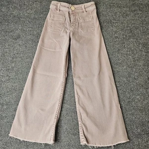 Pantalones de mezclilla marinos Zara para niñas pierna ancha tiro alto talla 8 lavanda - Imagen 1 de 8