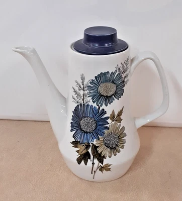 Royal Tudor Ware Coffepot Barker Bros Blue Floral Charity Sale - Image 1 of 4