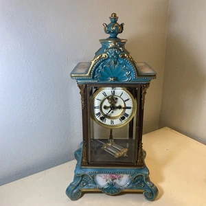 Working Antique Ansonia “ Porcelain Regulator No.4 “ 8 Day Time & Strike Clock - Picture 1 of 24