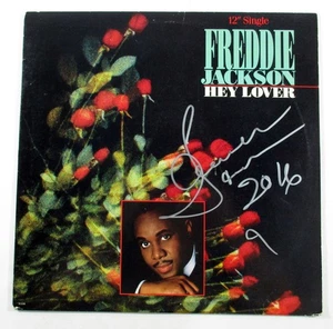 Freddie Jackson Signed 12" Single Record Album Hey Lover w/ AUTO - Imagen 1 de 3