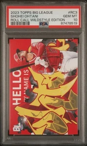 2023 Topps Big League Roll Call Wildstyle Edition Shohei Ohtani #RC3 PSA 10 - Picture 1 of 2