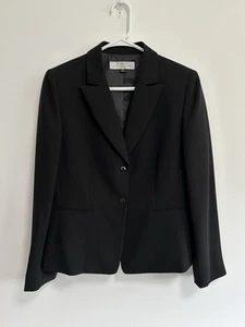Tahari Arthur S Levine Black Business Blazer Dress Jacket Women Size 10P Petite - Picture 1 of 9