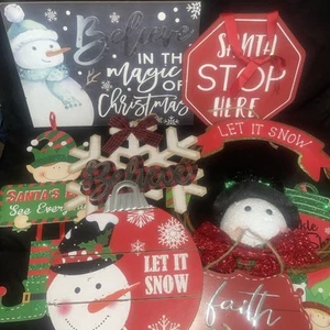 Lote de 8 piezas de muñeco de nieve de Navidad para colgar en casa - Imagen 1 de 7