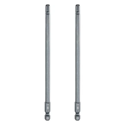 2pcs H5 Flat Hex Screwdriver Bit 5mm Magnetic Tip 1/4" Shank 6" Long Blue - Image 1 of 4