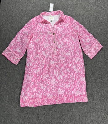 Vestido túnica Lilly Pulitzer feminino 8 rosa Daphnie Rousseau tulipa para tango - Imagem 1 de 4