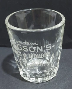 Vintage Werbung Schnapsglas Megson's Wines & Liquors Chicago? 20 N 2nd Avenue, W - Bild 1 von 5