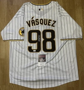 Randy Vasquez Signed Autographed San Diego Padres Home Jersey #98 JSA COA  - Picture 1 of 4