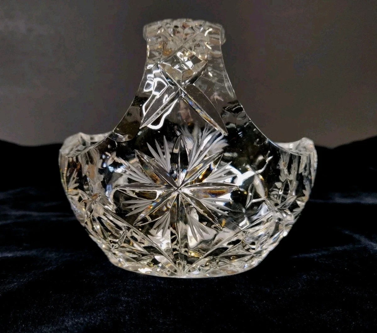 Lead Crystal Basket In Vintage Cut Glass | eBay