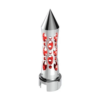 Perilla de cambio United Pacific 70919 cromo/rojo LED, estilo Daytona, pico, Foto 1 de 4