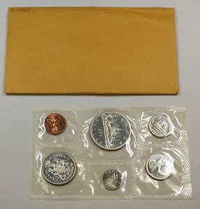 1965 Canada Mint Set - Proof Like - Uncirculated Coin Set - in RCM Pilofilm - Bild 1 von 3