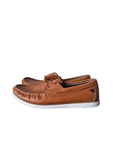Wild Rhino Brighton Boat Shoes Mens Size 11 Brown Casual Flat Lace Up Loafers - Picture 1 of 11