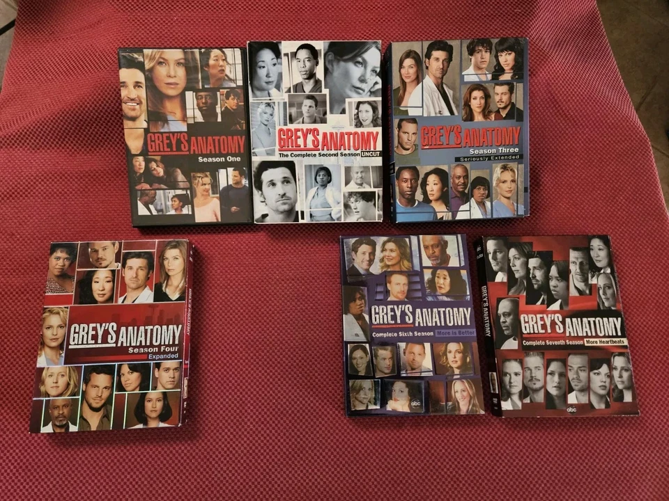 Grey's Anatomy Seasons 1-4 6/7 DVD Set TV Series 1 2 3 4..6,7  Medical Drama-EX - Image 1 of 1