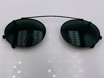Monturas de gafas de sol vintage con clips ovalados de metal negro Bugle Boy Foto 1 de 4