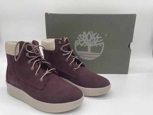 Wow Timberland scarpe donna stivali pelle bordeaux misura 38 5
