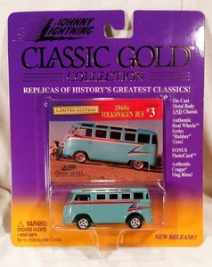 Johnny Lightning Classic Gold 60er Volkswagen Buskarte #3 in Türkis VW Van - Bild 1 von 2