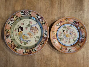Zrike by Danna Cullen Design Chanticleer Rooster Plate Set (1 Dinner & 1 Salad) - Picture 1 of 12
