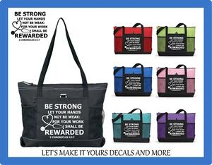 KRANKENSCHWESTER THEMA RELIGIÖSE BIBEL VERS TASCHE TASCHE SPORT FITNESSSTUDIO SCHULE MEDIZINISCHE TASCHE REISSVERSCHLUSS - Bild 1 von 15