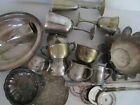 Lot 19 Silverplate Goblet Bowl Tray Trivet Baby Cup Cream Sugar Vintage