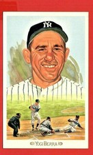 YOGI BERRA - AWESOME UNSIGNED PEREZ STEELE CELEBRATION CARD -  LTD ED - NM-MT