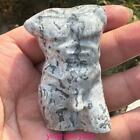1pc Natural Picasso stone Quartz Carved male body Crystal healing 2.3in