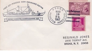 JET-POWERED CUTTER, USCGC HAMILTON WHEC-715, 1967 FDC18448 - Bild 1 von 1