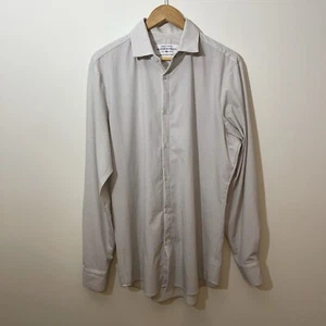 Mizzen Main Shirt Mens L Leeward Standard Fit Geometric White Stretch - Picture 1 of 10