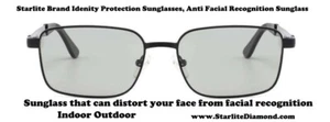 Starlite Brand Anti Facial Recognition Sunglasses with case Distorts face - Picture 1 of 8