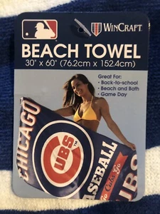 Vintage~ WinCraft~Chicago Cubs~MLB~30" X 60"~Beach Towel~NEW~Fast Shipping - Picture 1 of 4